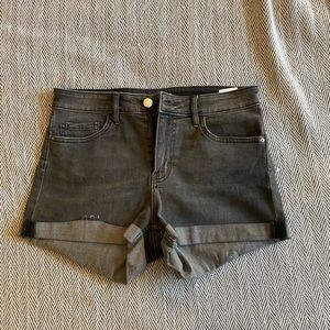 H&M Dark Grey Faded Denim Shorts